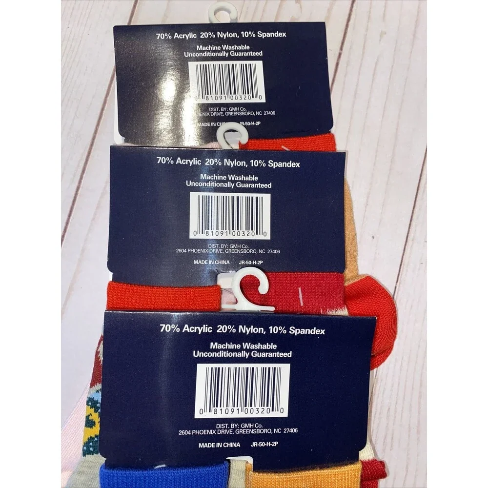 Vintage Gold Medal Kids Child Socks sz 5, 6, 7.5 animals Dinosaurs Teddy NWT